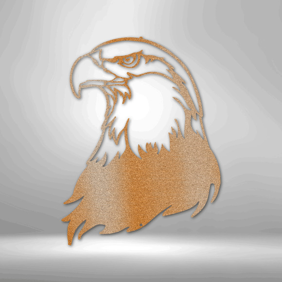 Bald Eagle Steel Sign Laser Cut Powder Coated Home & Office Metal Wall Decor Mul
